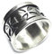 Anello in argento sterling a fascia Croci di Malta 15mm massiccio con marchio di garanzia 925