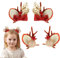 2 Stück Weihnachts Haarspangen, Haarspangen Haarschmuck Weihnachten, Niedliches Rentier Geweih Stirnband Ohren Haar Accessoire, Geweih Kopfschmuck Haarnadel für Frauen Mädchen Kinder