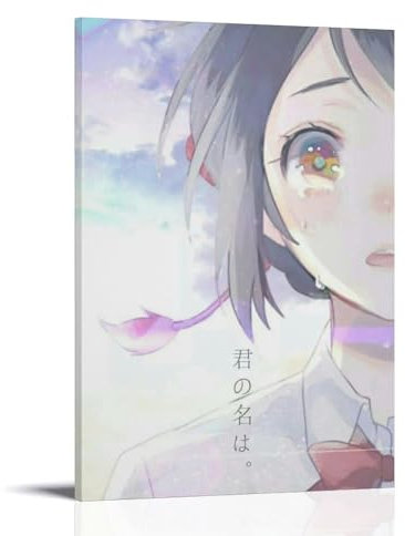 DONGFANX Kimi No Na Wa Your Name.anime Post Poster Pintura Decorativa Lienzo Arte de Pared Salón Póster Dormitorio Pintura, Arte de Pared Impresión de Imagen Moderna Decoración de Habitación Familiar