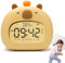 RANJIMA Capybara Wecker Kinder, Nachttischwecker mit Nachtlicht für Mädchen Jungen Kinderwecker Digital Lichtwecker LED Kawaii Deko für Babyzimmer Timer für Mädchen Jungen Einschulung Geschenk