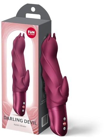 Fun Factory Darling Devil | Rabbitvibrator für Frauen | IPX7 wasserdicht | G-Punkt- & Klitorisstimulation | 10 Vibrationsprogramme | Silikon | Sex Spielzeug für Frauen | Mehrere Vibrationsprogramme