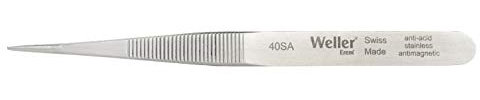 Weller Erem 40SA Pince à Épiler SMD à Bouts Ronds, 0.4 mm/.015 Inch Avec Poignées Dentelées Pour Une Manipulation Sûre