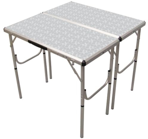 Coleman 4-in-1 Outdoor Folding Table, Lightweight Camping Table with 3 Adjustable Heights & Carry Handle, Great for Patio/Deck, Camping, Tailgating, & More