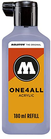 Molotow ONE4ALL Refill Acryl, Farbe 209 blau violett pastell 180 ml, Nachfülltinte für Permanentmarker