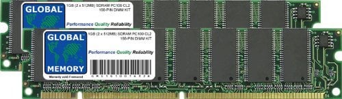 GLOBAL MEMORY 1GB (2 x 512MB) PC100 100MHz 168-PIN SDRAM DIMM Memoria RAM Kit para iMac G3, EMAC G4 & POWERMAC G4