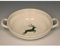 Riess, 0219-072, Bauernschüssel flach 24 2,00 L, COUNTRY - HIRSCH GRÜN, Durchmessser 24 cm, Höhe 6,5 cm, Inhalt 2 Liter, Emaille, Farmerschüssel, beige mit grünem Hirsch, Induktion