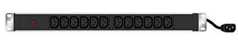 CONECTICPLUS Multiprise électrique 12 Prises IEC C13 rackable 19 Pouces avec disjoncteur