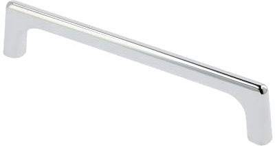 GTV Möbelgriff OCTAVIO, Moderner Stangengriff aus robustem ZnAl, Bohrabstand 192 mm, Gesamtlänge 203 mm, für Küche und Schrank, Design Griffleiste in Chrom poliert