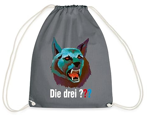 Spreadshirt Die Drei Fragezeichen Der Karpatenhund Turnbeutel, One size, Grau