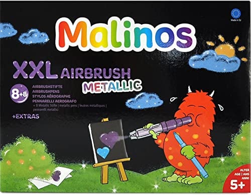 MALINOS 300969 XXL Airbrush Metallic, Bunt, 29 Stück (1er Pack)