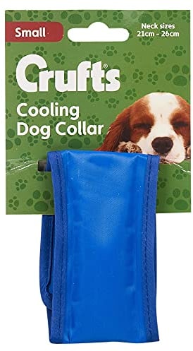 URBNLIVING Summer Pet Blue Instant Ice Gel Cooling Collar Dog Scarf Temperature Adjustable (Small (21-26) cm)