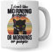 Morgenmuffel Tasse mit Spruch - I don't like morning people Katze Tasse - Kaffeetasse Katze lustig - Geschenk für Katzenliebhaber & Katzendame Frauen Männer Kaffeebecher