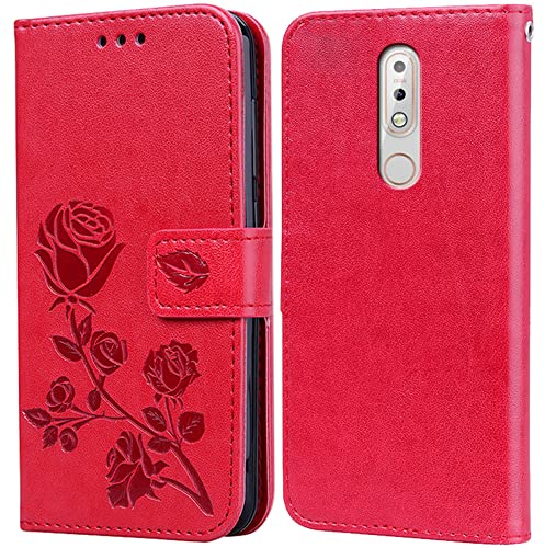 BIIULHCI Hülle für Nokia 7.1,Handyhülle für Nokia 7.1 Leder Handytasche Cover mit Kartenfächer Klappständer Funktion Schutzhülle Flip Tasche Case