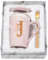Joymaking Taza personalizada con letras taza de café con motivo de flores, nombre inicial regalos personales taza de café para mujeres novia, J - 400 ml rosa
