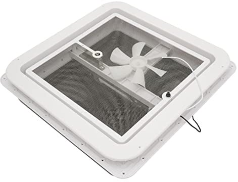 Dachfenster Vent, Dachluke Wohnwagen mit Montage Trim Ring Dachhaub Bildschirmfenster LüFtungs Wasserdicht Staubdicht für Wohnmobil Dach 14 * 14 Zoll Öffnungen