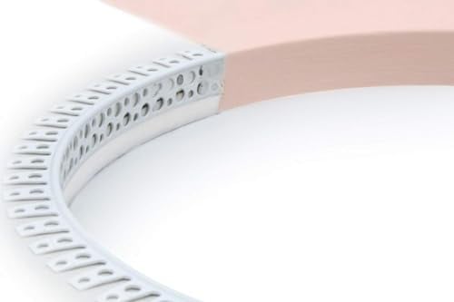 Rails d'angle en PVC pour cloisons sèches - 24 m - Pour arcs arrondis - PVC 90°