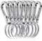 GEEHUA 8 PCS Heavy Duty Zinc Alloy Keyring, Metal Carabiner Clip Keychain Car Key Holder Stainless Keyring Quick Release Key Chain Clips Carabiner Keyring for Men Women