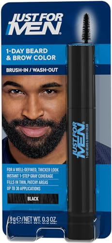 Just For Men Retouche Barbe et Sourcils Blancs, Noir, 30 applications