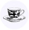 24 x 40mm Round 'Teacup' Stickers (SK00060790)