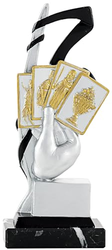 Art-Trophies At15683 Trophée Sport Mixte, Argenté/Doré/Noir, 23 cm