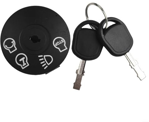 Interrupteur d'allumage avec 7 bornes pour tondeuse à gazon compatible et tracteur, jeu de clés de rechange