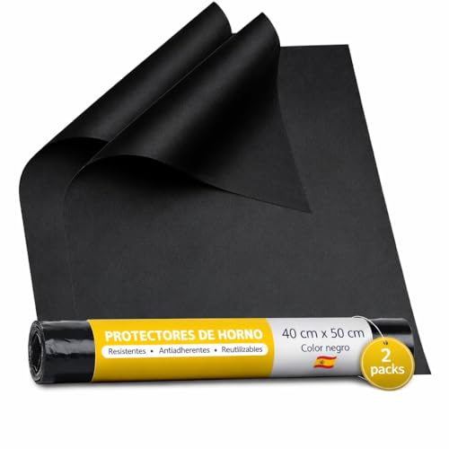 RAGAN BRAND - Protector Horno Interior - Alfombrilla Protectora Vitroceramica - Lámina Antiadherente Horno - Alfombrilla de Teflón Antiadherente Reutilizables 50x40 cm - Fácil de Limpiar.