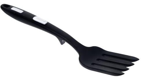 BESTYASH Flexible Silikongabel Hitzebeständig mit Langem Ergonomischem Griff Antihaftbeschichtet für Pasta Kochen Salatgabel Küchenutensil