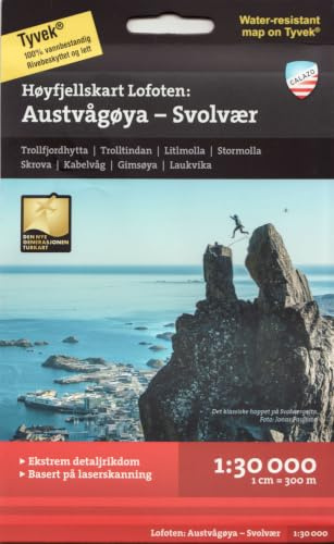 Austvagoya - Svolvaer : Lofoten: 1:30,000 map (High alpine map)