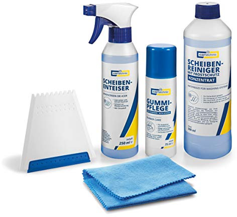 Cartechnic Winter-Set 5-teilig, Frostschutz, Enteiser, Eiskratzer
