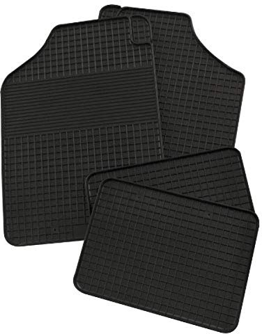 PETEX 92130 Gummimatte Universal 4-teilig Standard Größe 2, schwarz