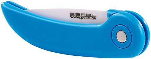 PEARL Taschenmesser: Keramik-Klappmesser mit ergonomischem Griff, 7,5 cm Klingenlänge (Taschenmesser Keramik, Camping & Picknick-Messer)