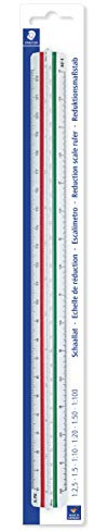 Staedtler Staedtler Mars 561 98-DIN Reduction Scale Ruler Division 1 Piece on Blister Card,White,1:10 / 1:2,5 / 1:5 / 1:20 / 1:50 / 1:100