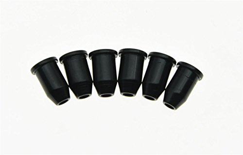 Kaish 6 x noir Corde de guitare à travers le corps Virole 1/10,2 cm (6.35 mm) férules pour Telecaster