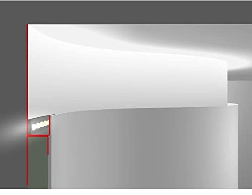 2m LED Trockenbauprofil SNL flex für Rundungen 20mm Sichtschenkel für Gipskartonplatten Stahl Zinkblech