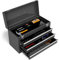 COSTWAY Cassetta Portautensili, Valigetta per Attrezzi con 3 Cassetti + Vassoio, 52 x 21,5 x 30 cm (Nero)