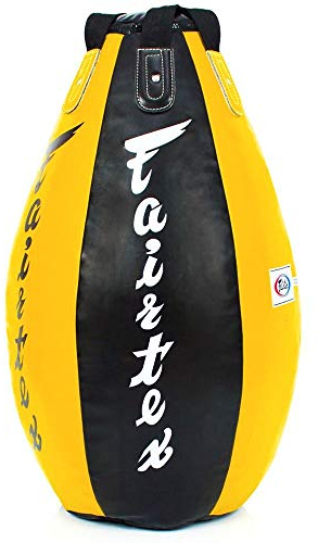 Fairtex Boxsack, Super Tear Drop HB15, ungefüllt, schw-gelb