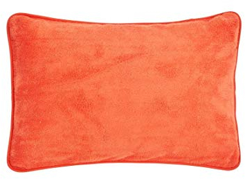 Done Zwei Kissenbezüg Softie kuschelweich 45x45 o. 40x60cm teddystoff samtig softig anschmiegsam umlaufender Schmalsaum, Größe Kissen:40 x 60, DONE:Coral 1546