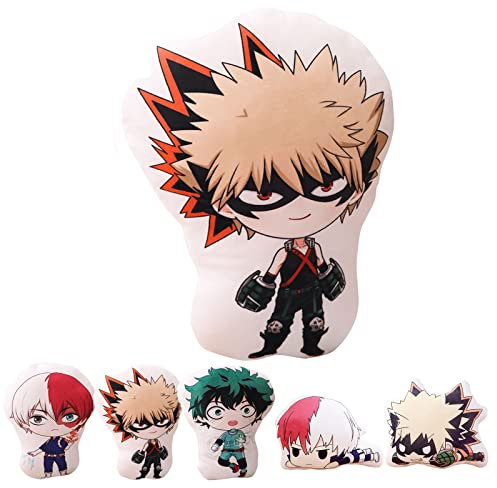 Jiumaocleu My Hero Academia Plüschkissen, No Hero Academia Figuren Plushies, Anime MHA Merch Weiches Kissen für Weihnachten Geburtstagsgeschenk, 40 * 50CM