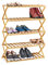 Relaxdays faltbares Schuhregal, 5 Ebenen, 15 Paar Schuhe, Zuhause & Camping, Bambus Schuhständer, HBT 89x65x26 cm, Natur