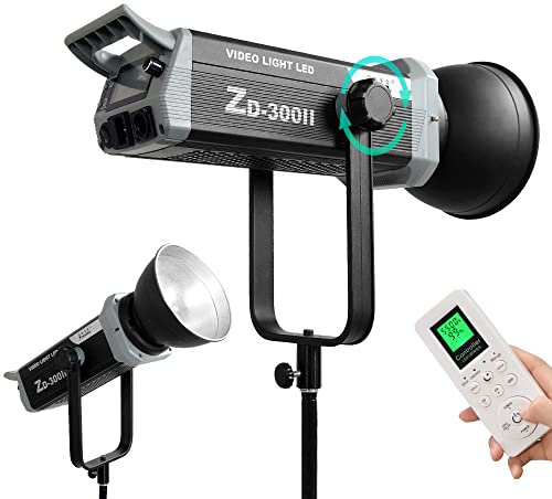 Yidoblo ZD-300II Bicolor 300W 5600K CRI 97+,bowens mount LED-Videolicht Dauerlicht mit DMX/App Steuerung,für YouTube Studio Beleuchtung Film Aufnahme Fotografie Interview