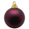 Deco Woerner Matte, weinrote Weihnachtskugeln aus Plastik, 10 cm Ø - 6 Stück