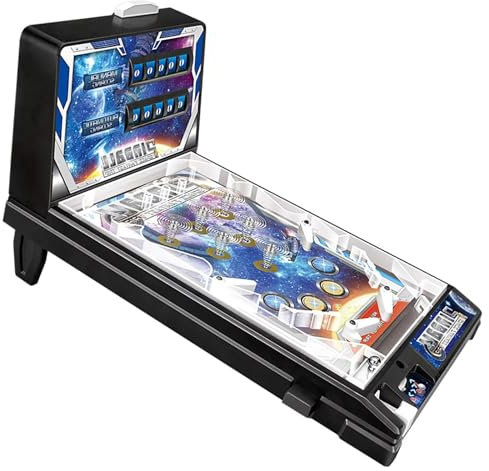 UYTOIZ Retro Flipper Adventskalender, Elektronischer Tisch-Flipper, Mini-Flipper für Kinder, mit Licht und Musik für Kinder Ab 8 Jahren Retro Display 16,5 x 10,6 x 9,6 Zoll Punktezähler