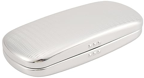 Sirxlevcy Glasses Case, Aluminum Hard Shell Eyeglasses Case Striped Spectacles Box