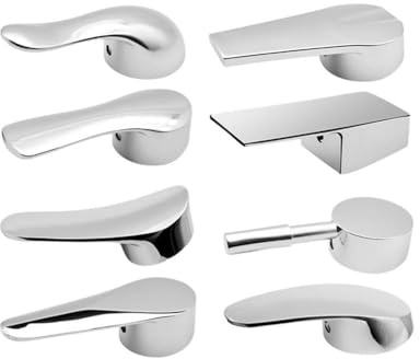 Tidevib Poignée en alliage de zinc pour cuisine, salle de bain, interrupteur de douche, noyau de valve pour remplacement, pour bobine de 40 mm et 35 mm, argenté
