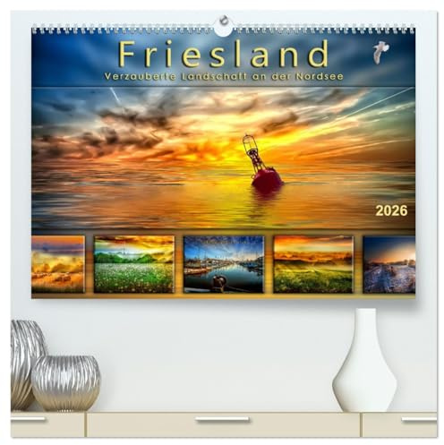Friesland, verzauberte Landschaft an der Nordsee (hochwertiger Premium Wandkalender 2026 DIN A2 quer), Kunstdruck in Hochglanz: Peter Roder ... Traumbilder aus Friesland. (CALVENDO Orte)