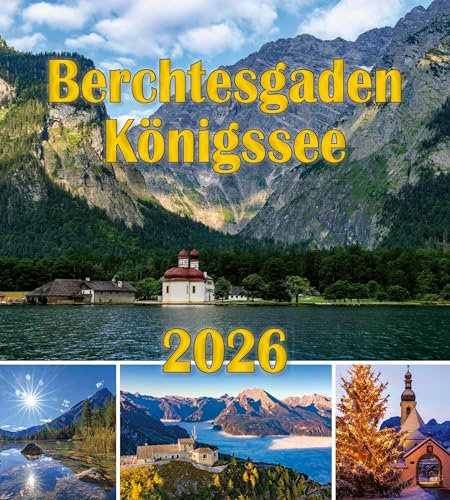 Berchtesgaden Königssee Postkartenkalender 2026: mit Mondphasen und allen Motive als Postkarte mit Schnittkontur