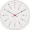 Arne Jacobsen Wanduhr Ø21 cm Bankers Originaldesign Kreative Details, weiss, Weiß