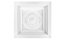 1 placa de techo | PU | estuco | resistente a los golpes | Grand Decor | 60 x 60 cm | R249