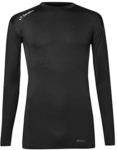 Sondico Mens Base Core Long Sleeve Base Layer Top Black XXXXL