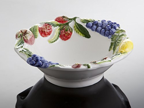 Bassano italienische Keramik runde mediterranes Obstschälchen, Müslischale 16x5